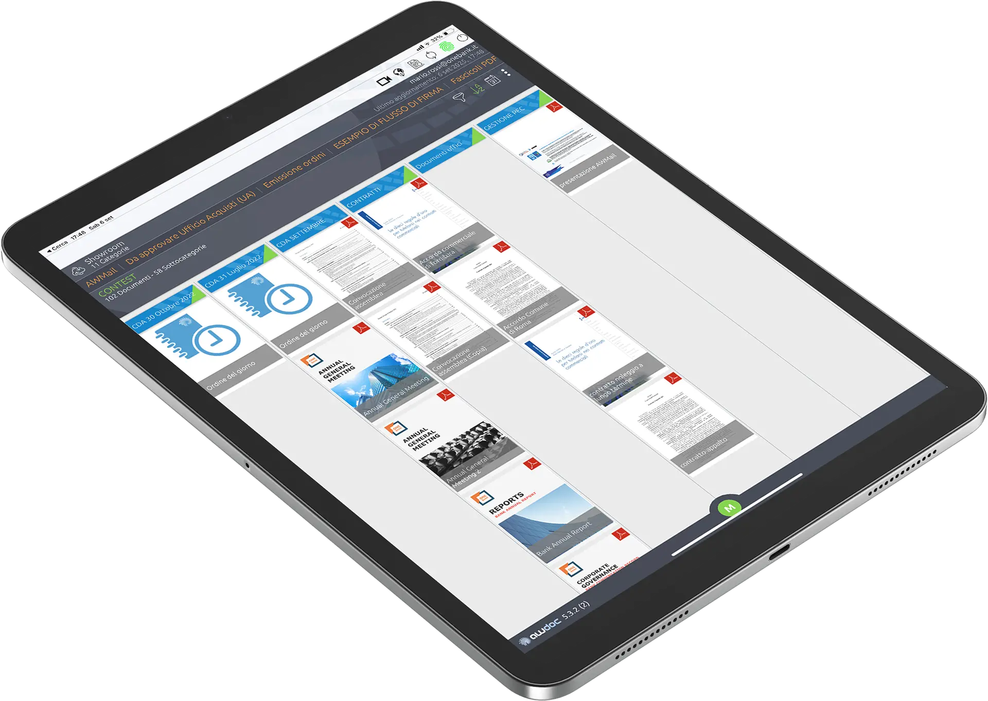 awt_mockup_awdoc_ipad Vista della soluzione AWDoc su iPad